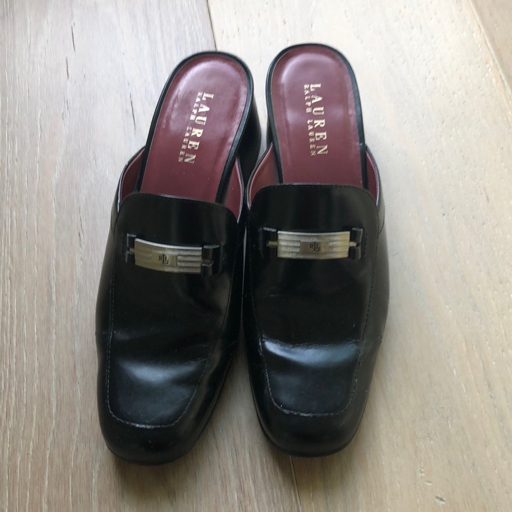 Lauren Ralph Lauren black slide on shoes size 7,5.